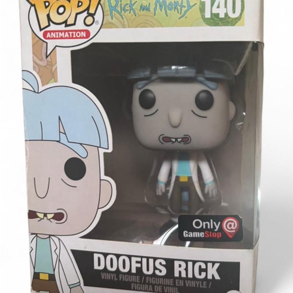 Funko Pop Doofus Rick with Light Blue Hair and White Coat